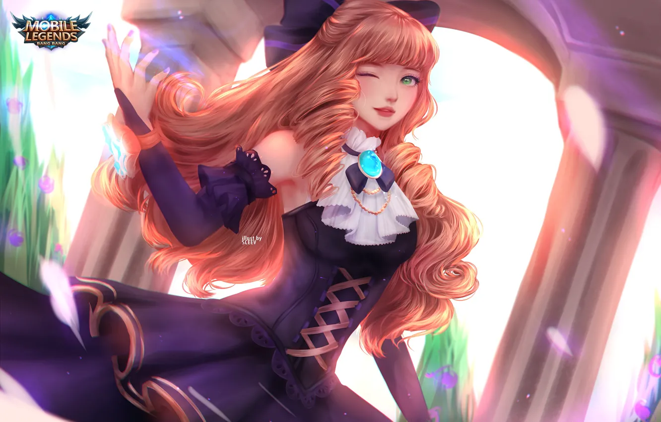 Photo wallpaper girl, magic, fantasy, Guinevere, Mobile Legends: Bang Bang!