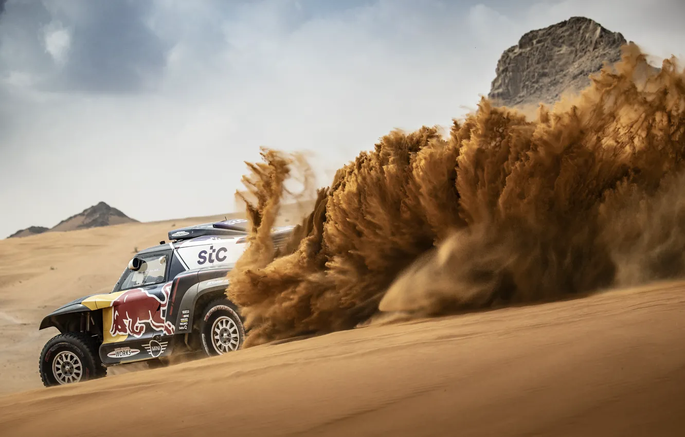 Photo wallpaper Mini, sand, Dakar, John Cooper Works, Buggy, Rear