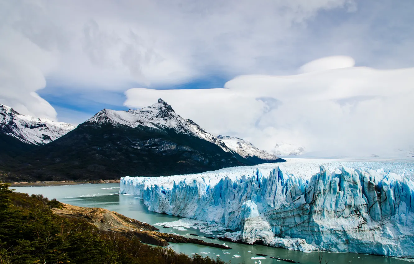 Photo wallpaper mountains, glacier, Argentina