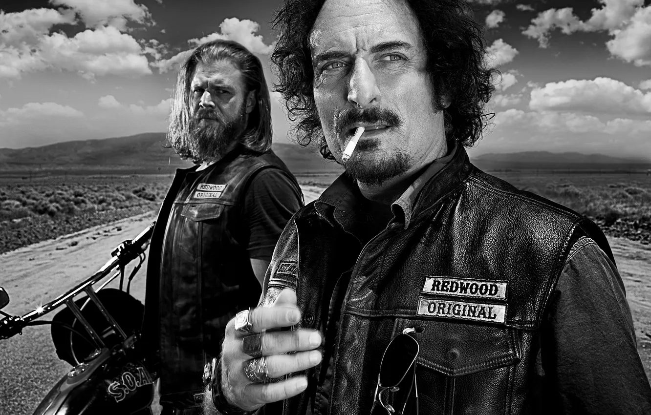 Photo wallpaper bikers, the series, sons of anarchy, children of anarchy