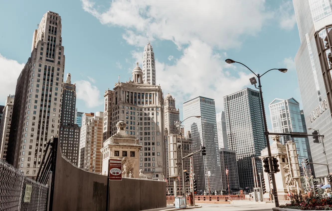 Photo wallpaper city, chicago, architecture, building