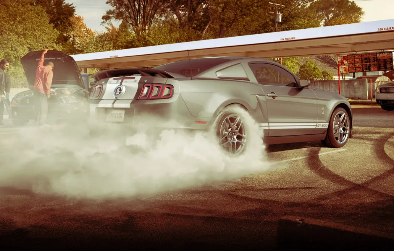 Photo wallpaper Mustang, Ford, Shelby, Mustang, muscle car, Ford, muscle car, gt500