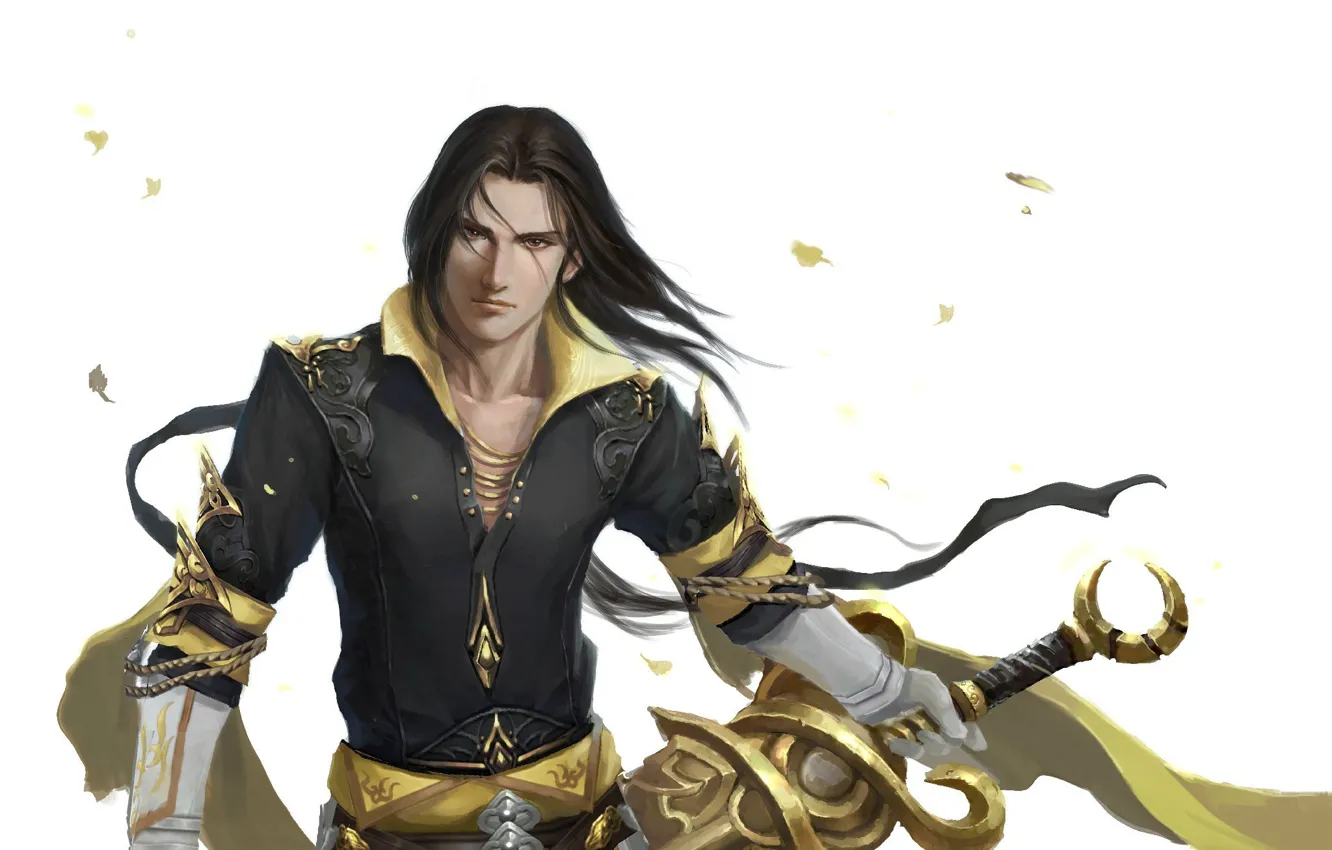 Photo wallpaper weapons, Asia, anime, warrior, art, guy