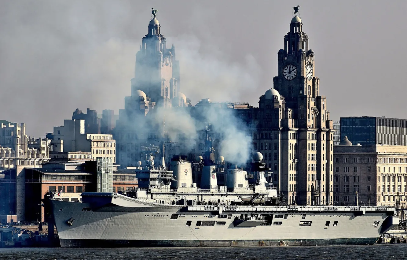 Photo wallpaper the city, ship, pier, landing