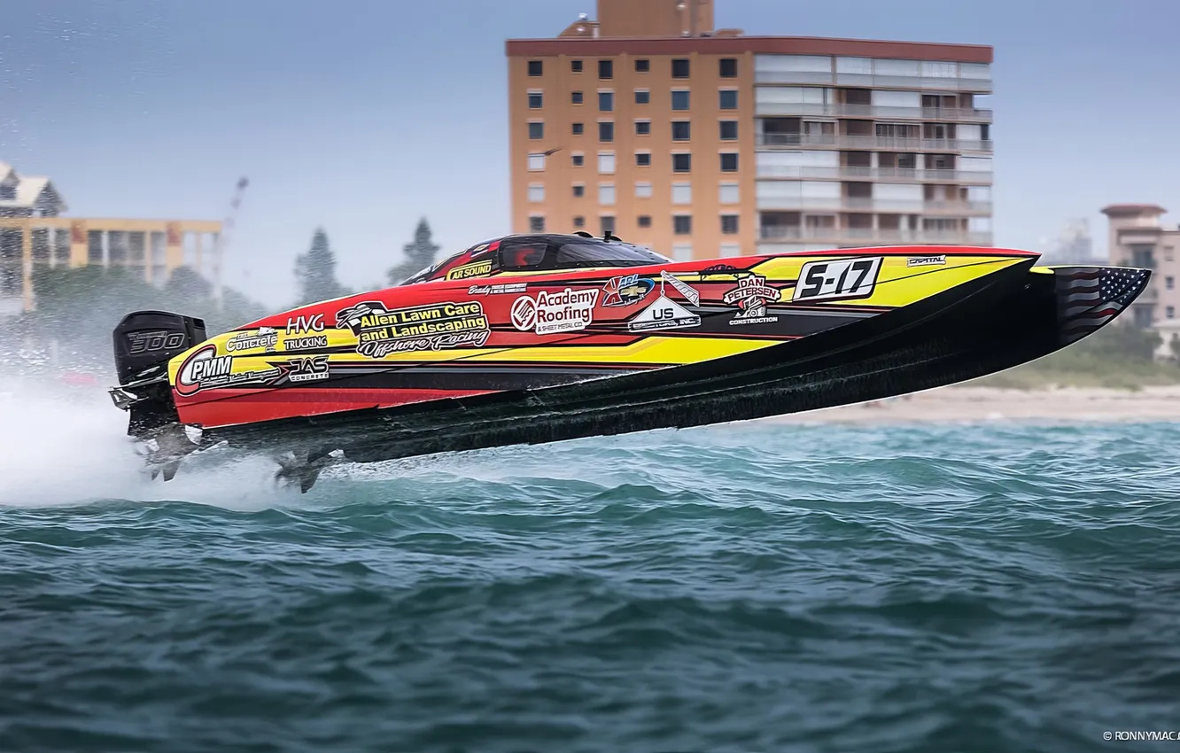 Photo wallpaper race, boat, speed