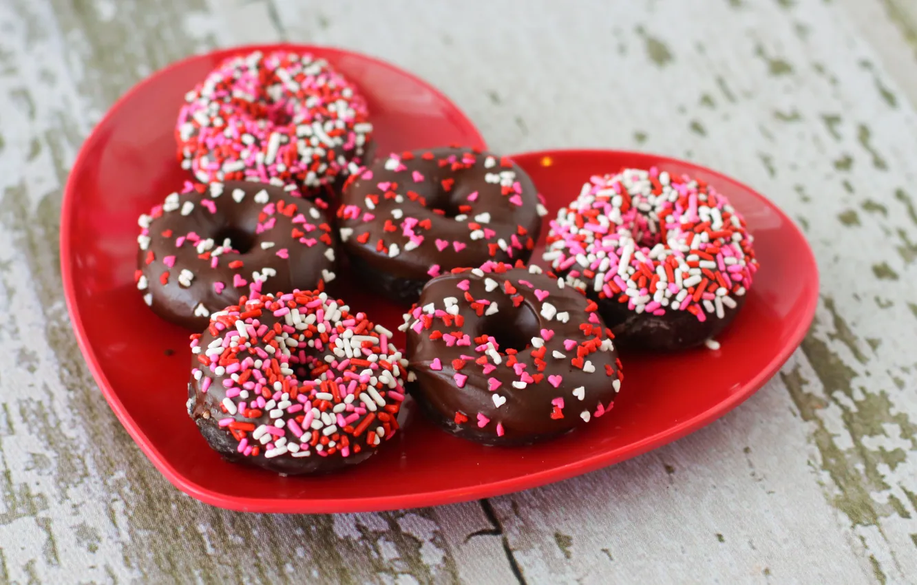 Photo wallpaper chocolate, sweets, donuts, muffin, dessert