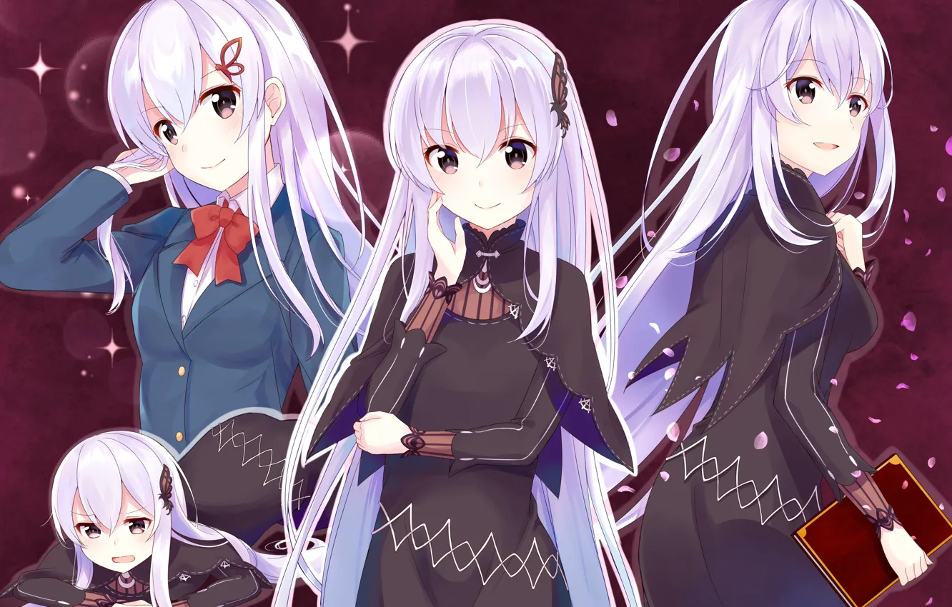 Photo wallpaper girl, Emilia, Re: Zero kara hajime chip isek or Seikatsu, From scratch
