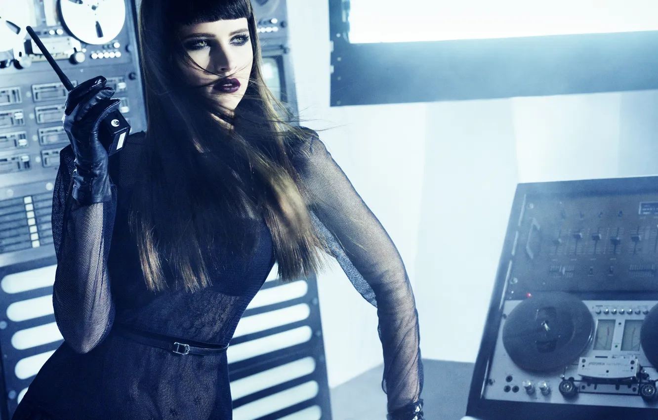 Photo wallpaper model, makeup, dress, actress, brunette, hairstyle, gloves, equipment