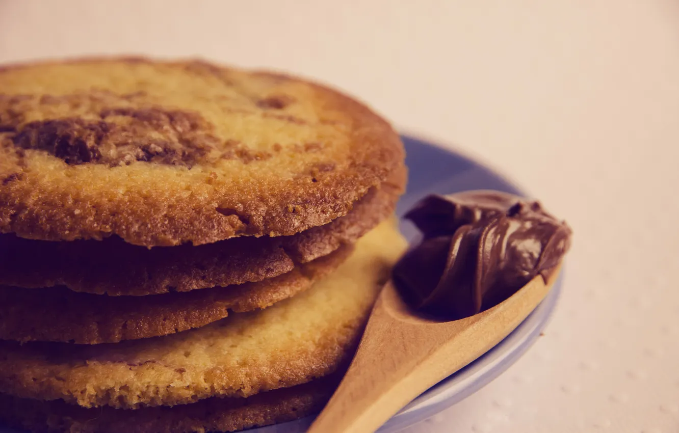 Photo wallpaper cookies, spoon, pasta