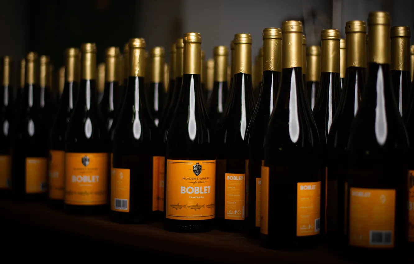 Photo wallpaper wine, bottle, alcohol, a lot, shelves