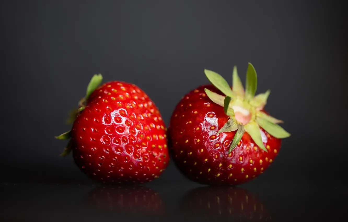 Photo wallpaper berries, background, strawberry