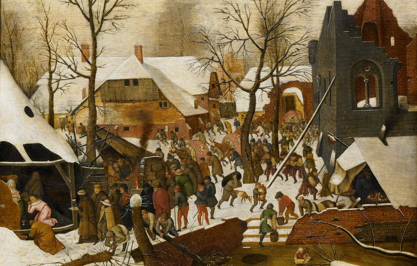 Photo wallpaper picture, mythology, Pieter Brueghel the younger, The Adoration Of The Magi