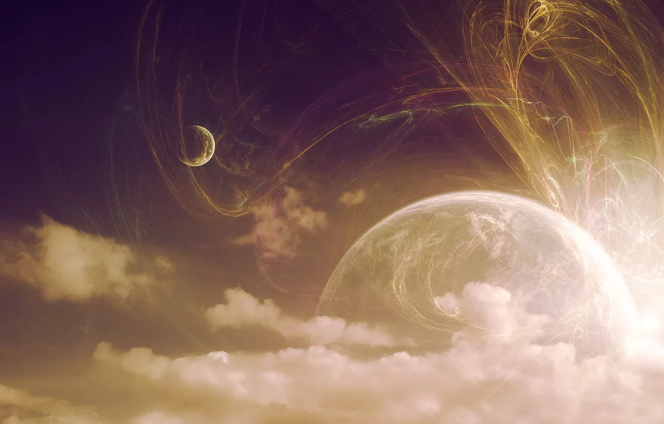 Photo wallpaper the sky, space, planet