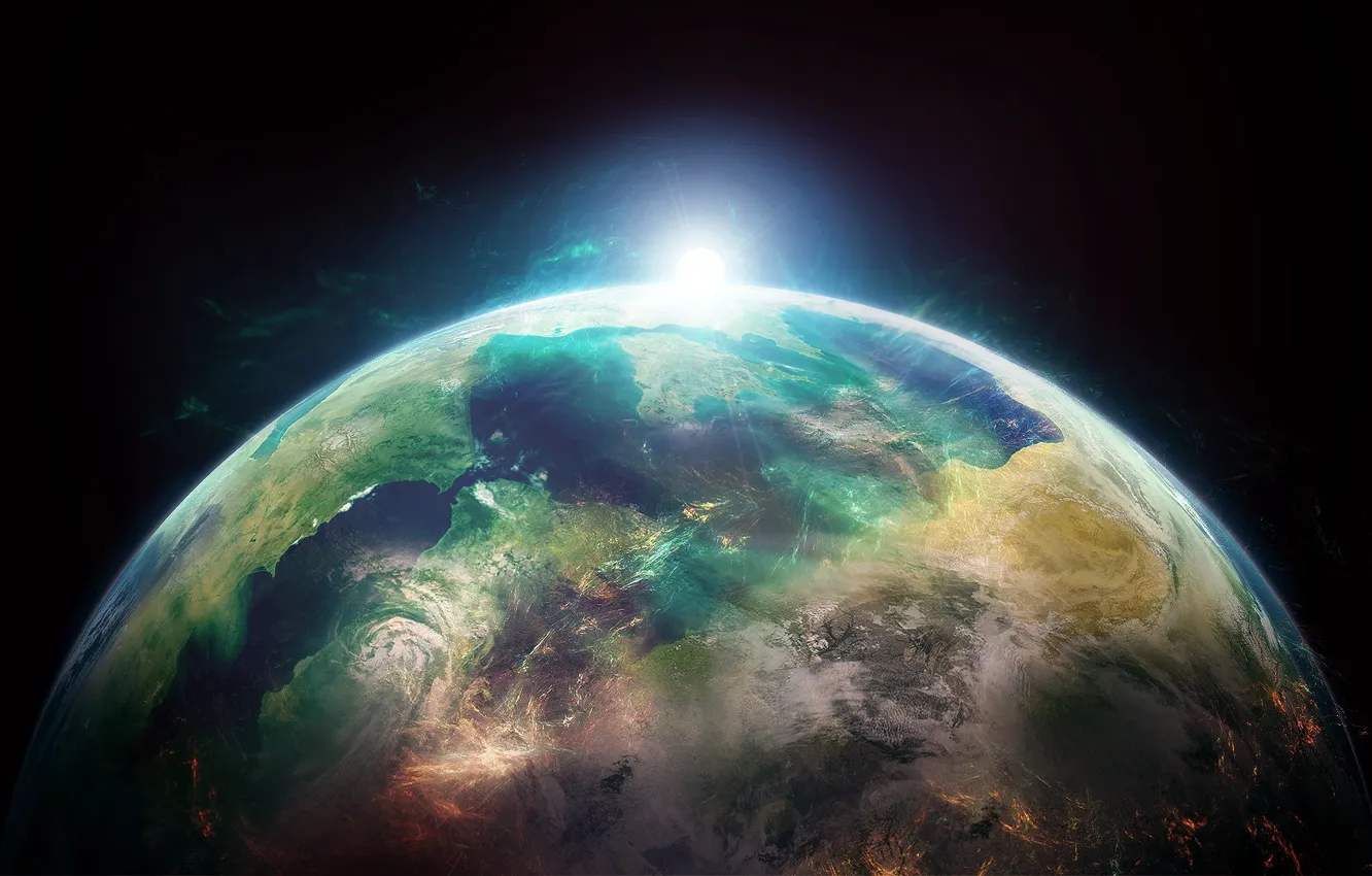 Photo wallpaper space, Earth, amazing