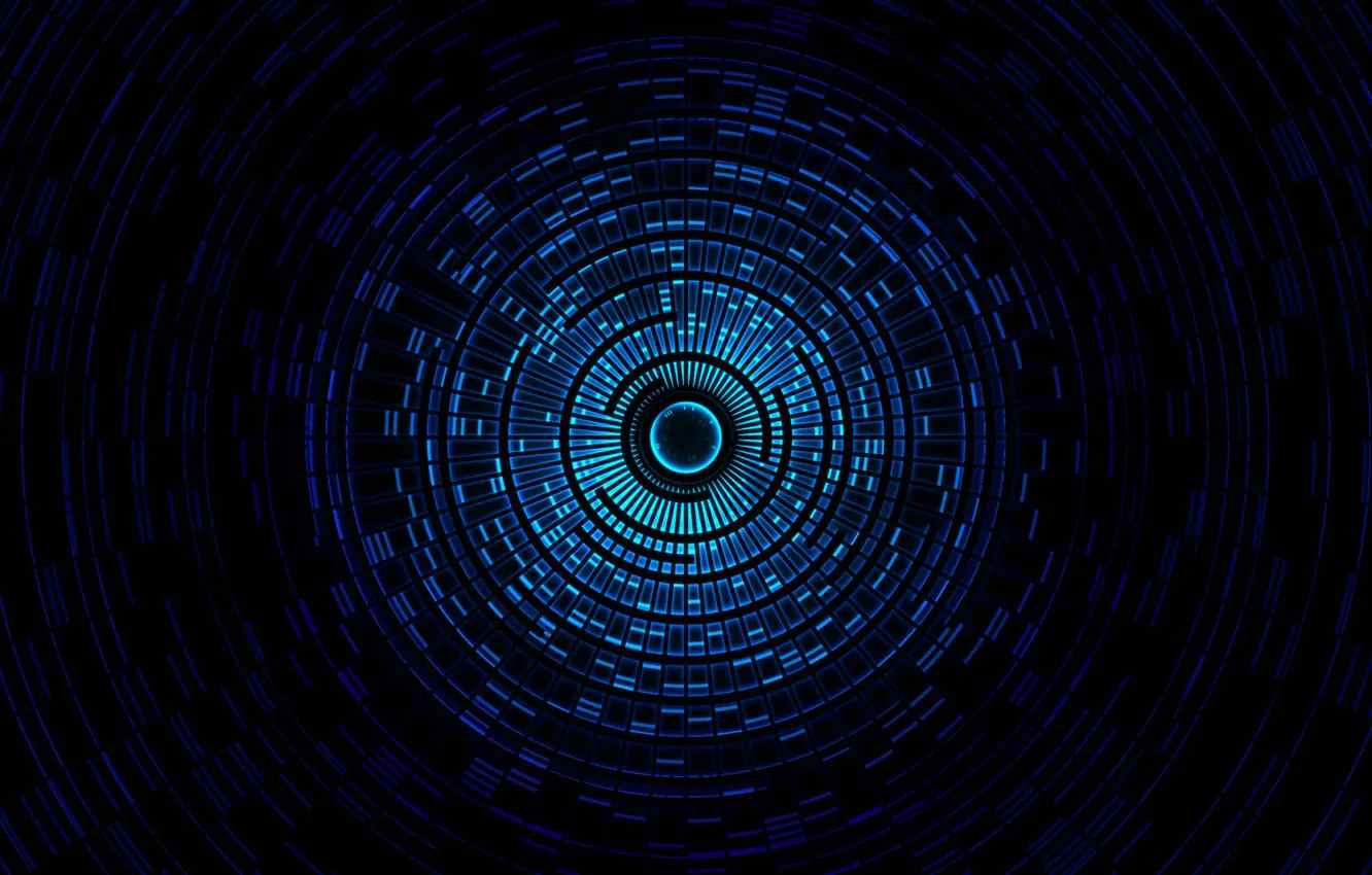 Photo wallpaper light, circles, color, the tunnel
