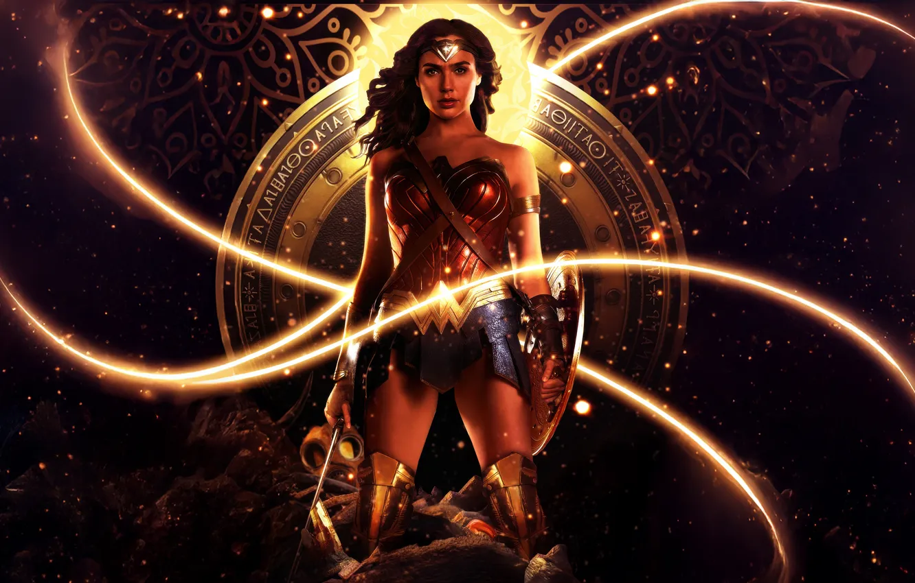Photo wallpaper Wonder Woman, power, Unleashed