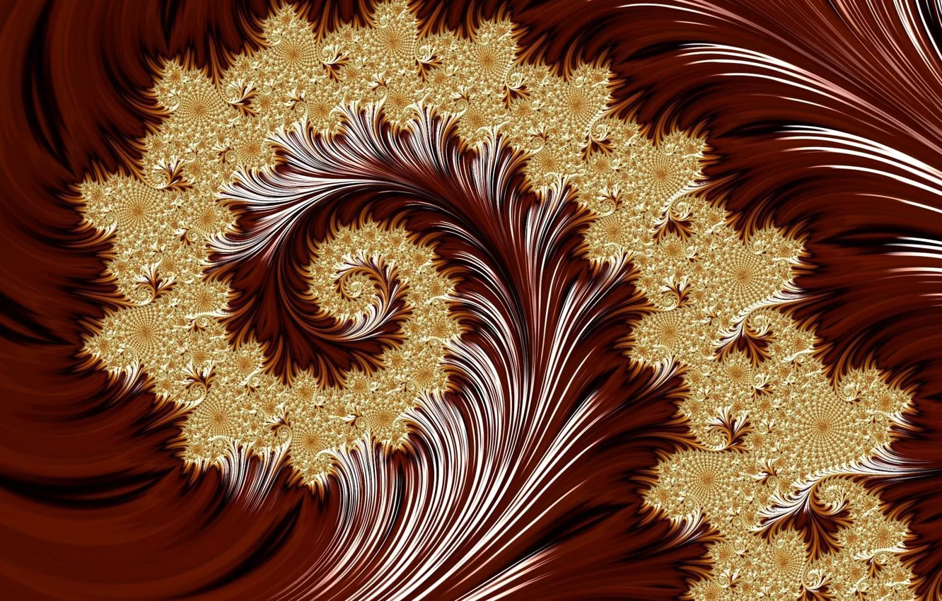 Photo wallpaper background, curl, pattern gold