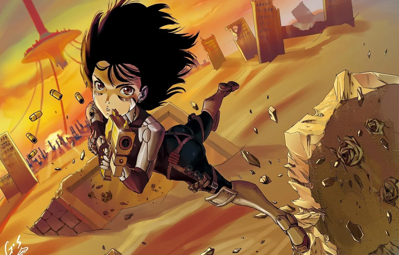 Photo wallpaper girl, Battle Angel Alita, gunnm