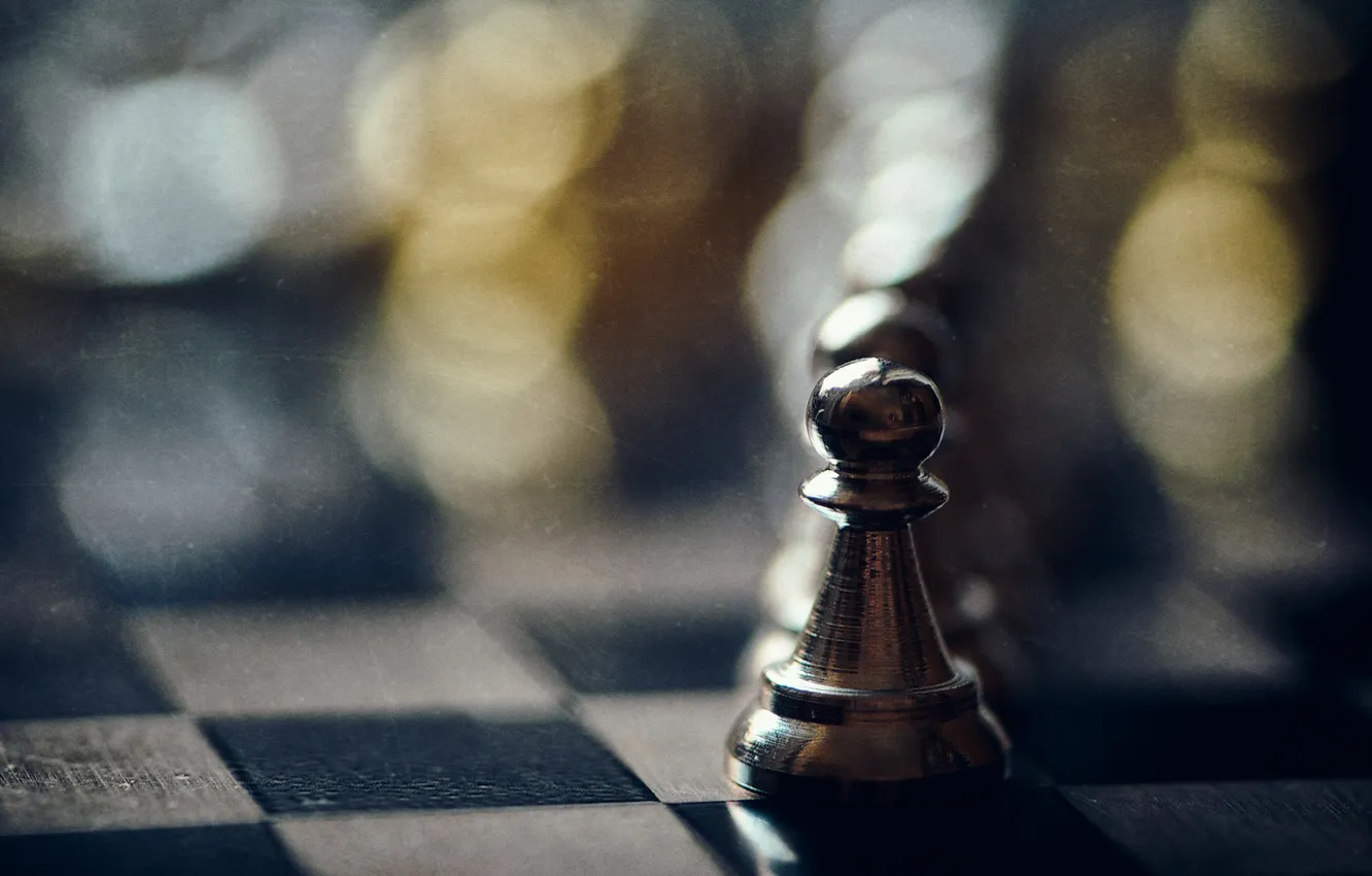 Photo wallpaper macro, figure, pawn