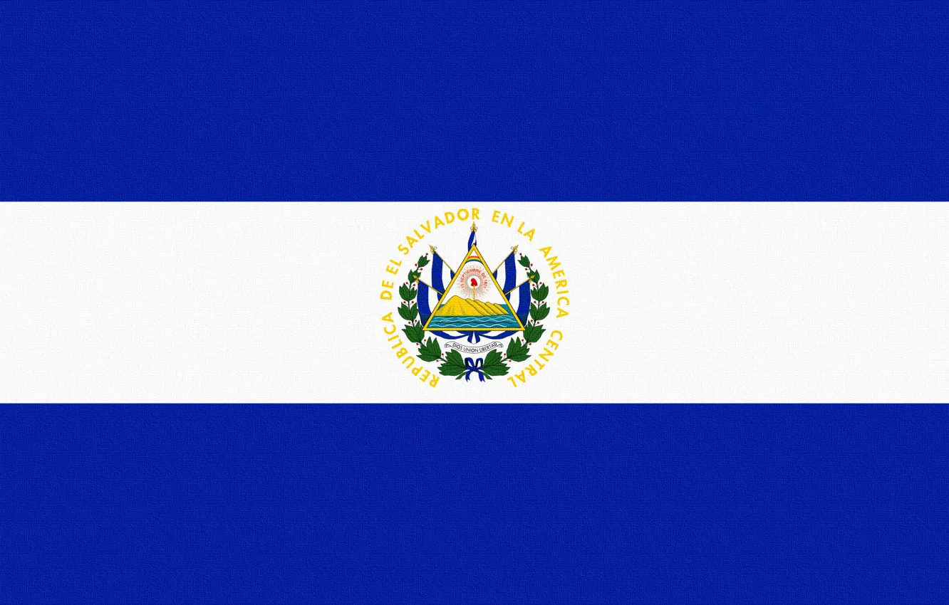 Photo wallpaper flag, Salvador, El Salvador