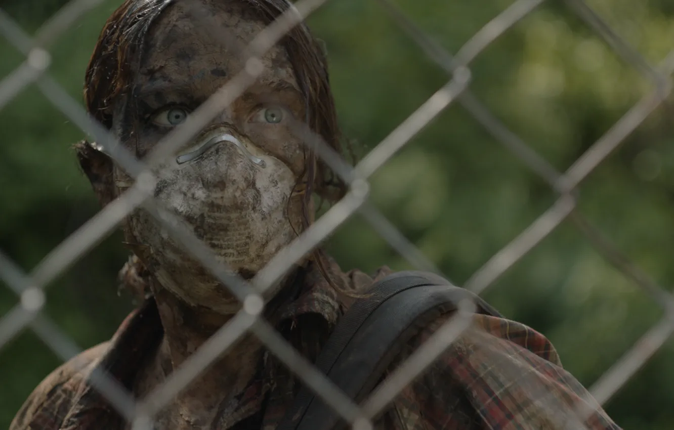 Photo wallpaper woman, wiring, Here Alone, Chinstrap