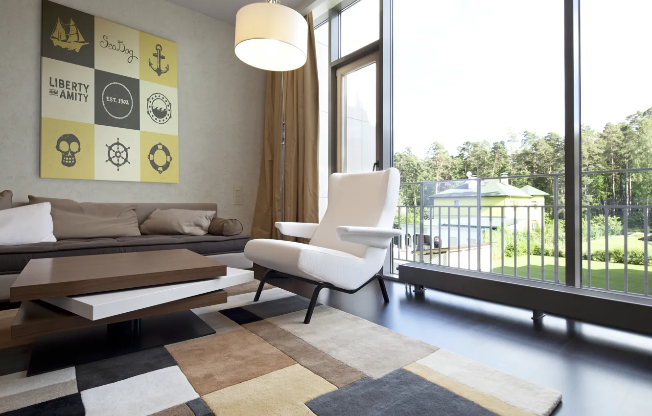 Photo wallpaper design, style, room, interior, living room