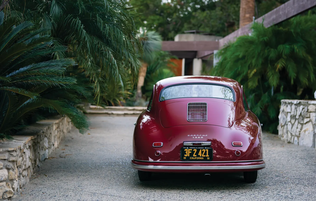 Photo wallpaper Porsche, 356, 1951, Rear, Porsche 356 1300 Coupe