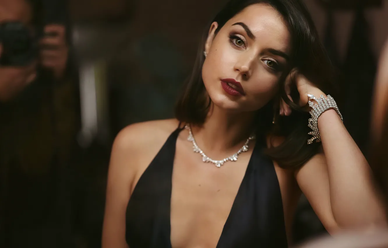 Photo wallpaper look, pose, makeup, actress, hair, Ana de Armas, Ana de Armas