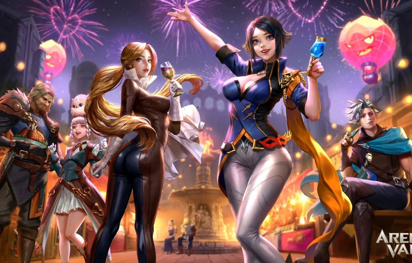 Photo wallpaper joy, night, the city, smile, holiday, glass, positive, arena