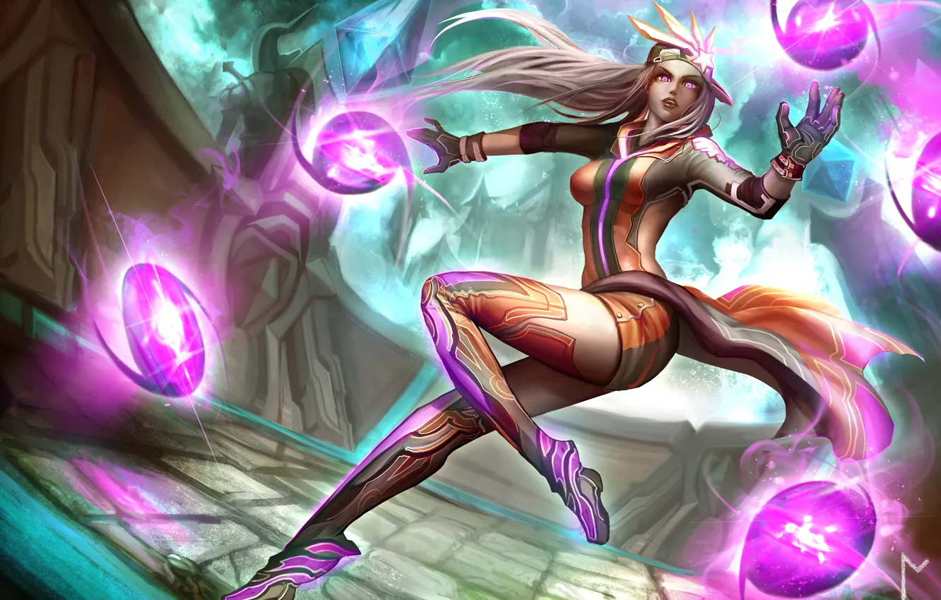 Photo wallpaper girl, magic, costume