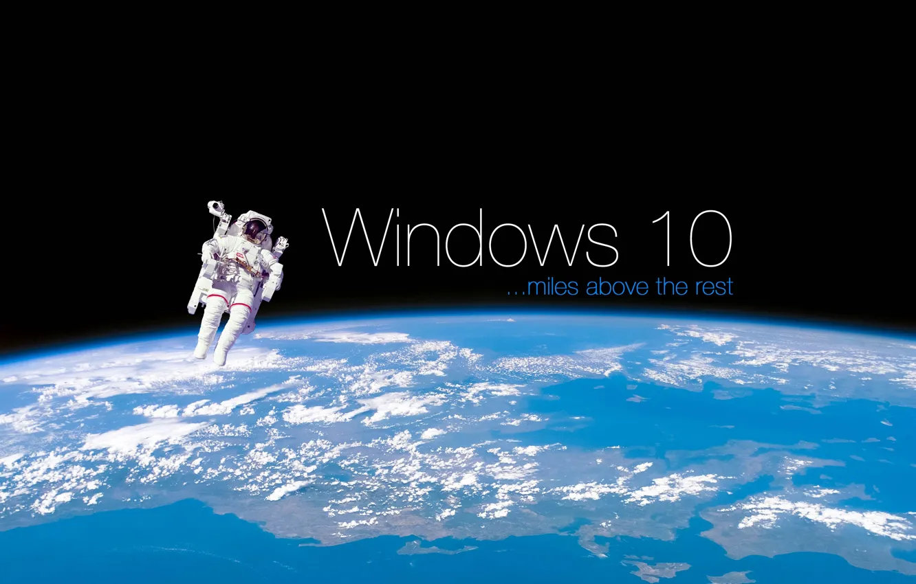 Photo wallpaper space, windows, Earth, computer, ten, Windows 10