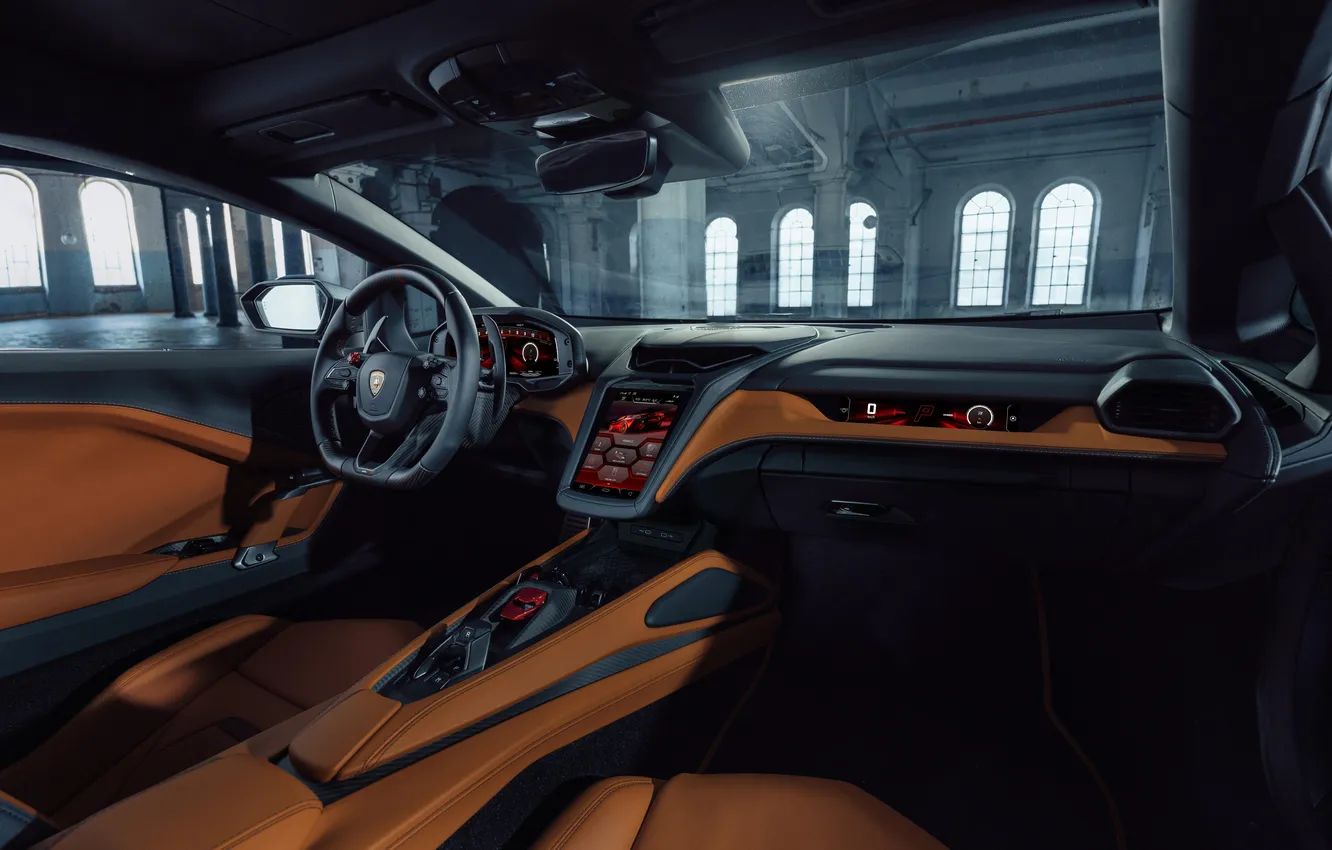 Photo wallpaper Lamborghini, supercar, Supercar, The Interior Of The Car, 2024, Lamborghini Daredevil, Rash
