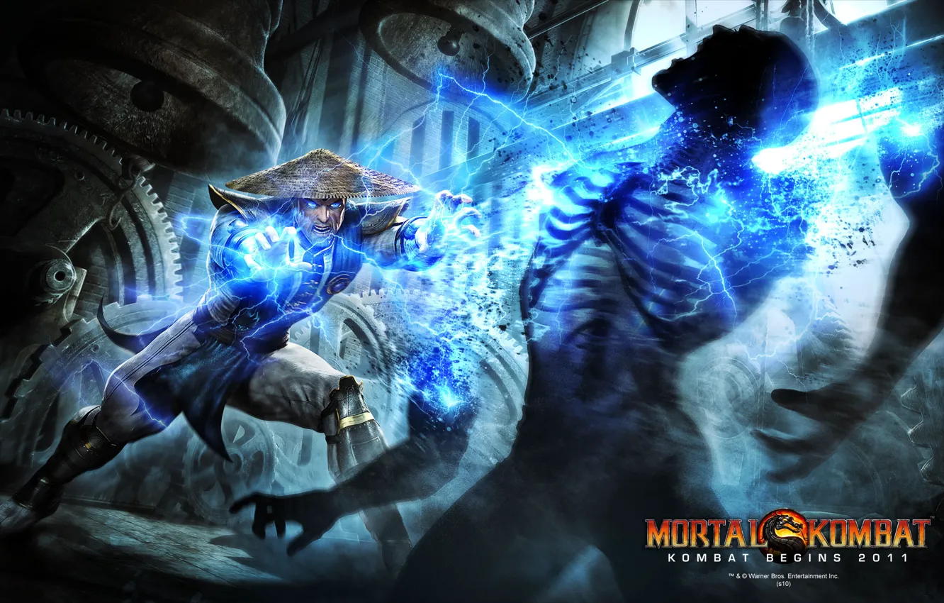 Photo wallpaper Mortal Kombat, fight, Raiden