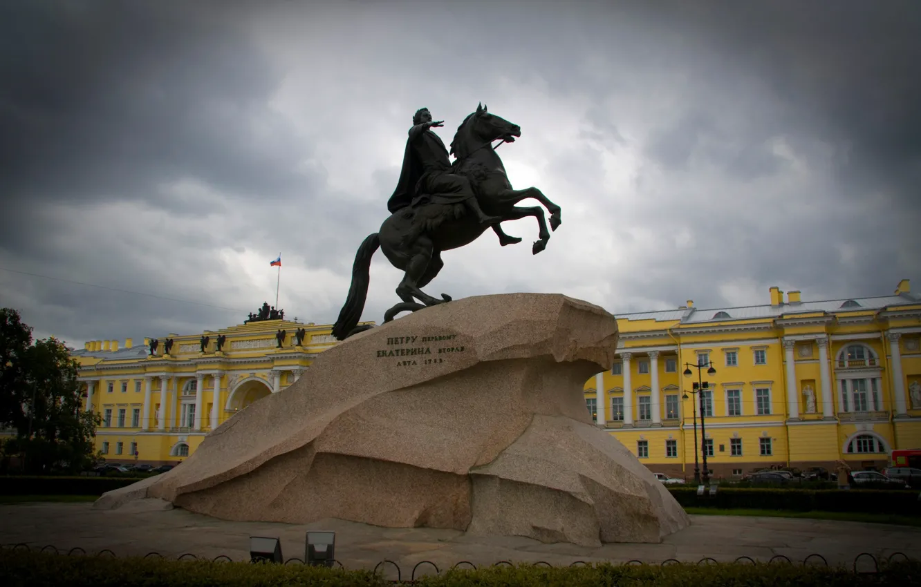 Photo wallpaper Peter, Saint Petersburg, monument, Peter, the bronze horseman