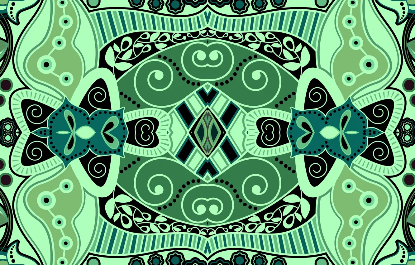Photo wallpaper green, background, pattern