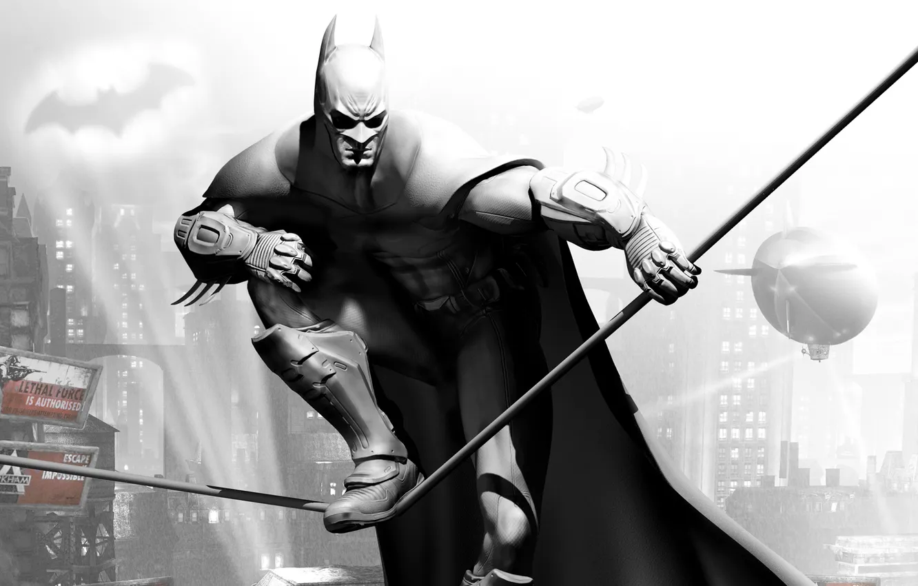 Photo wallpaper Batman, superhero, Batman Arkham City