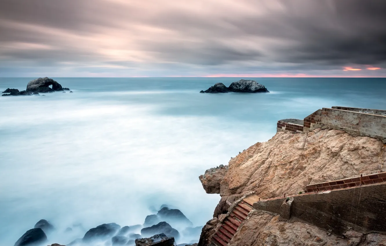 Photo wallpaper sea, landscape, United States, California, San Francisco, Outer Richmond