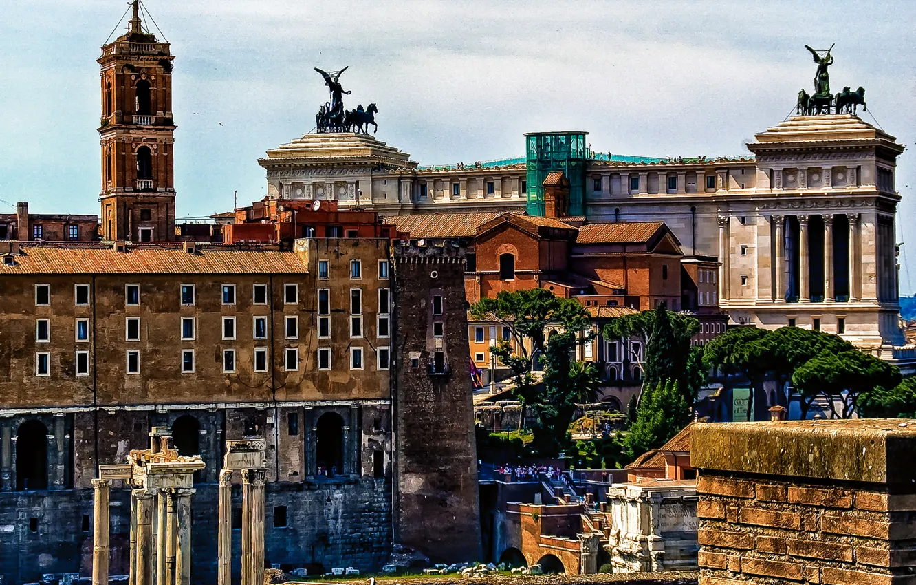Photo wallpaper Rome, Italy, Forum, The Vittoriano