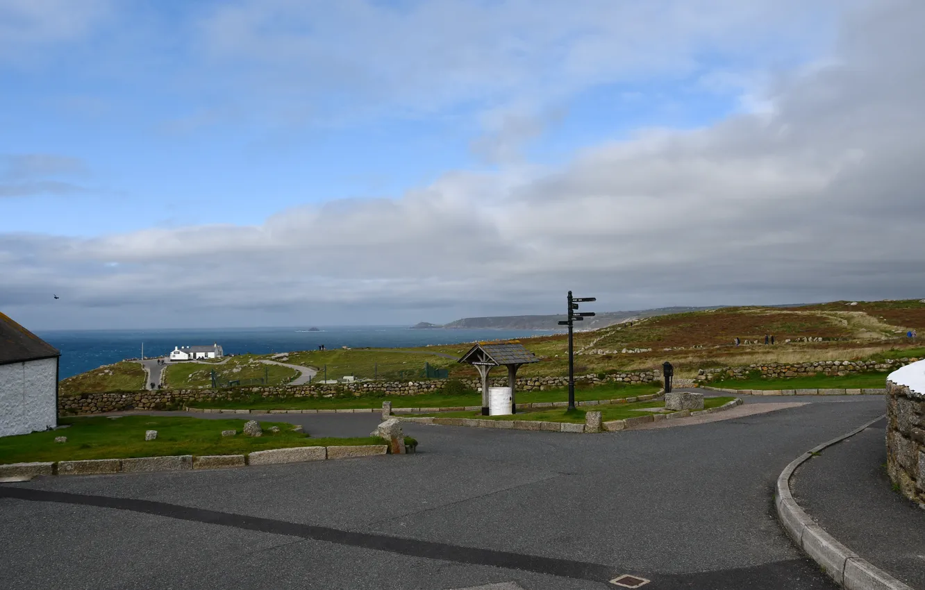 Photo wallpaper England, Cornwall, Kingdom, The end of the country