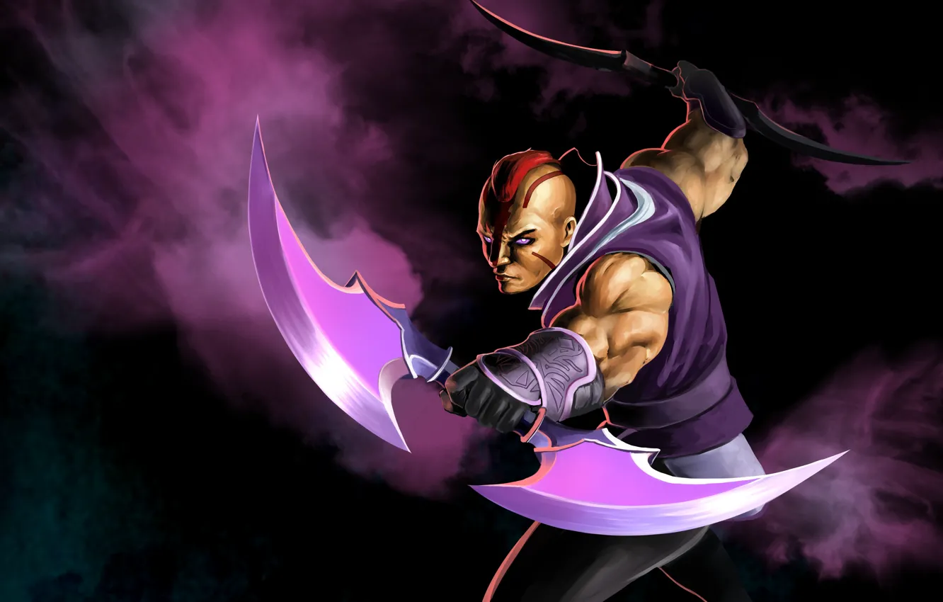 Photo wallpaper weapons, art, guy, stand, blade, dota 2, Ulsae, Anti-Mage