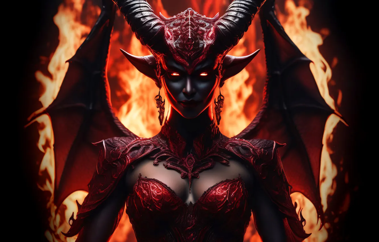 Photo wallpaper girl, the demon, fantasy