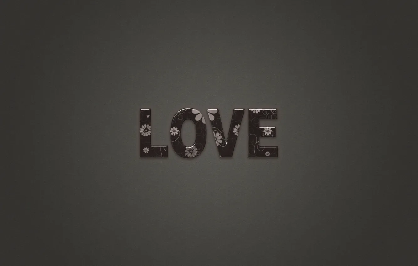 Photo wallpaper love, letters, grey, background, the inscription, minimalism, love, words