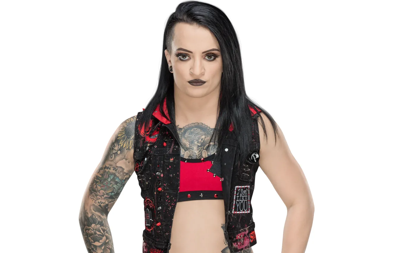 Photo wallpaper pose, figure, tattoo, hair, WWE, make up, Raw, Ruby Riot