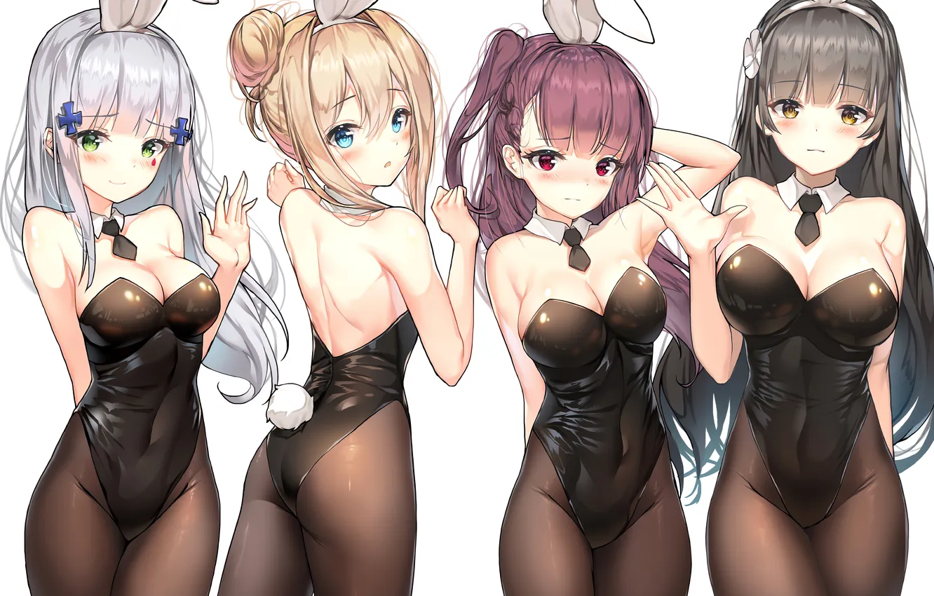 Photo wallpaper sexy, ass, cleavage, green eyes, long hair, girls, boobs, anime