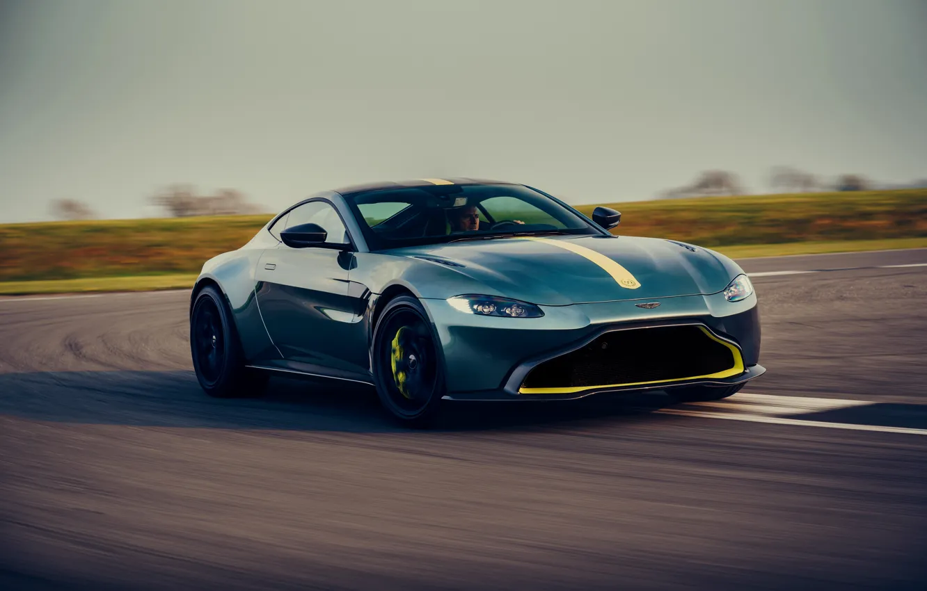 Photo wallpaper movement, Aston Martin, coupe, track, Vantage, Manual transmission, AMR, 2019