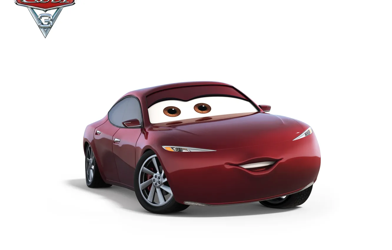 Photo wallpaper car, Disney, Pixar, Cars, animated film, animated movie, burgundy, Cars 3