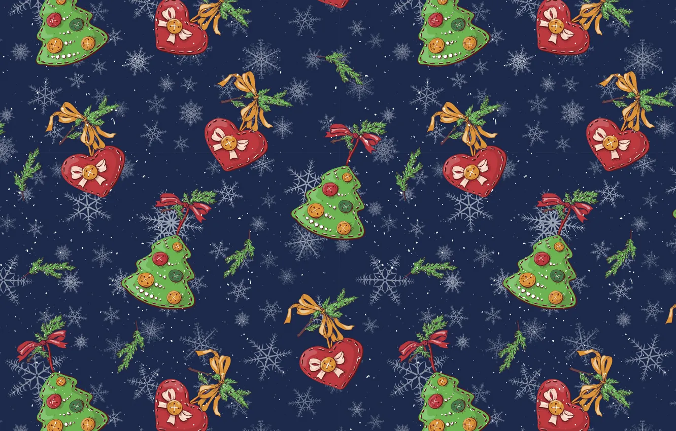 Photo wallpaper background, heart, Christmas, New year, christmas, background, pattern, herringbone