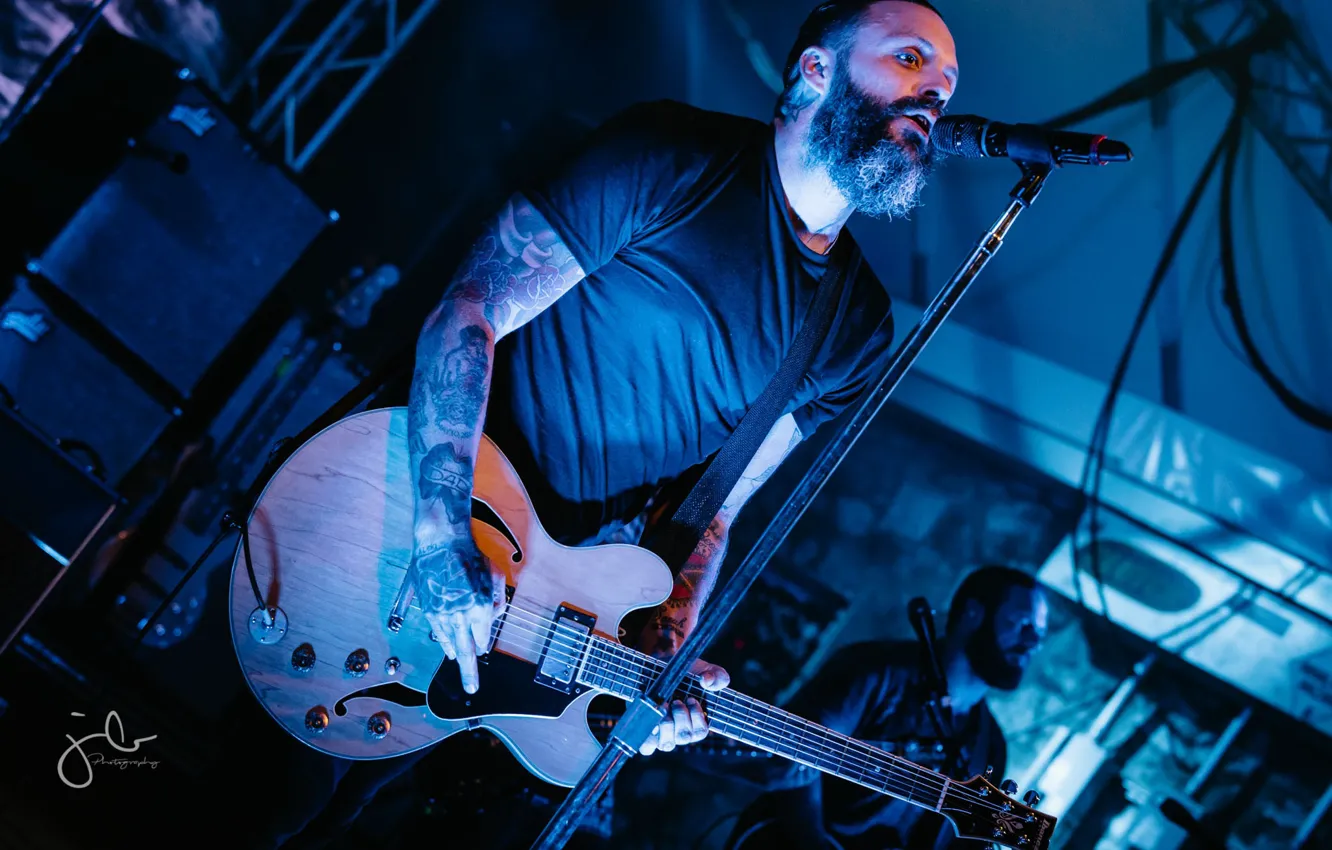 Photo wallpaper guitar, concert, Justin Furstenfeld, Blue October