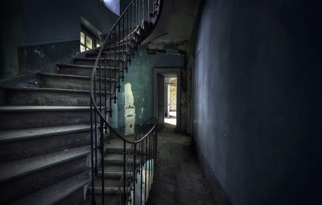 Wallpaper background, wall, ladder for mobile and desktop, section