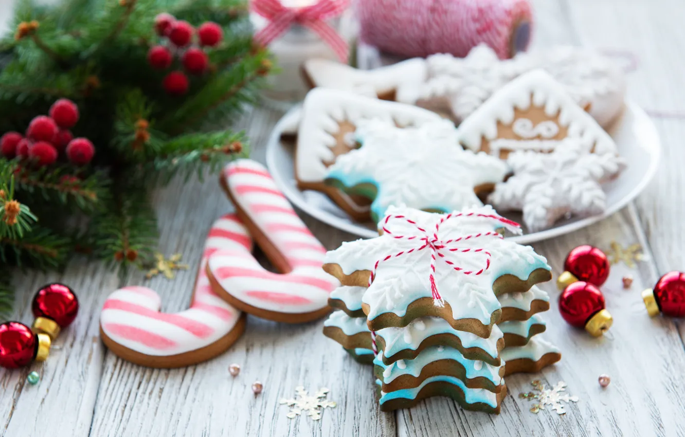Photo wallpaper toy, tree, cookies, Christmas, ginger, Olena Rudo
